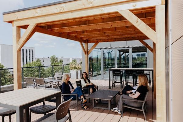 Overkapping op het dakterras